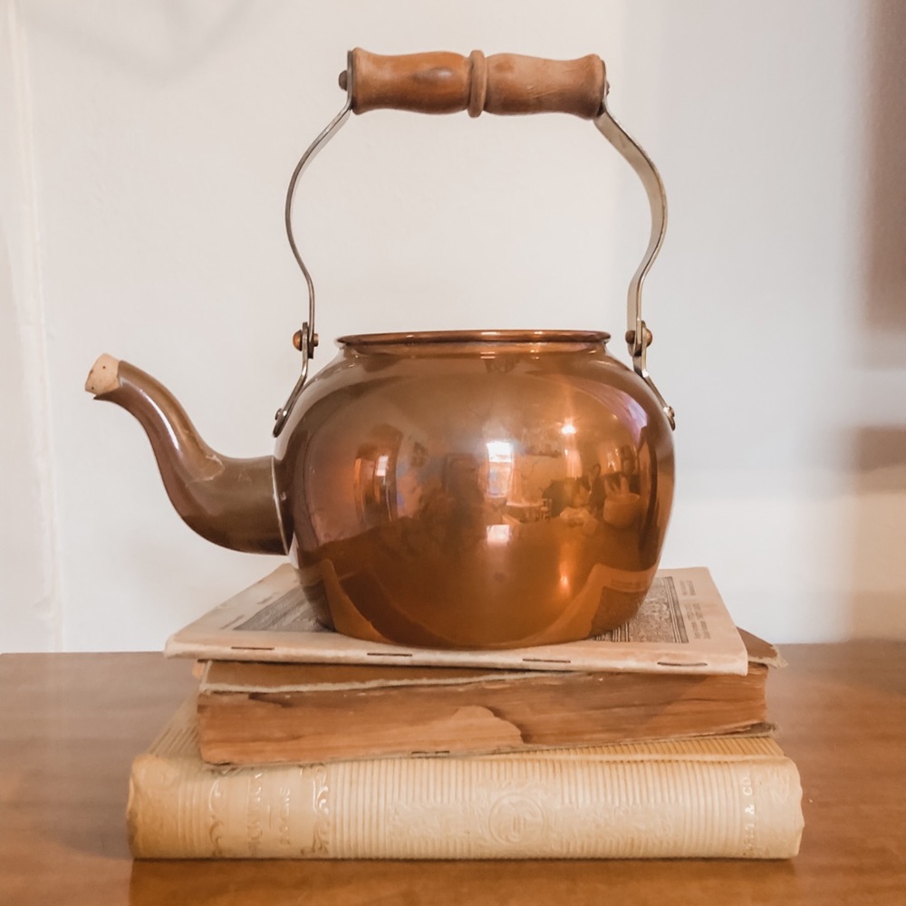 Vintage Copper Tea Kettle